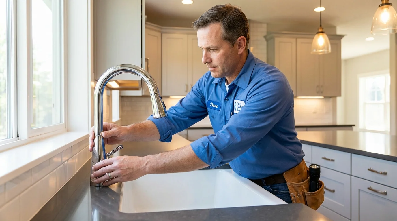Kitchen faucet installation by Johns Plumbing LLC in Stockville